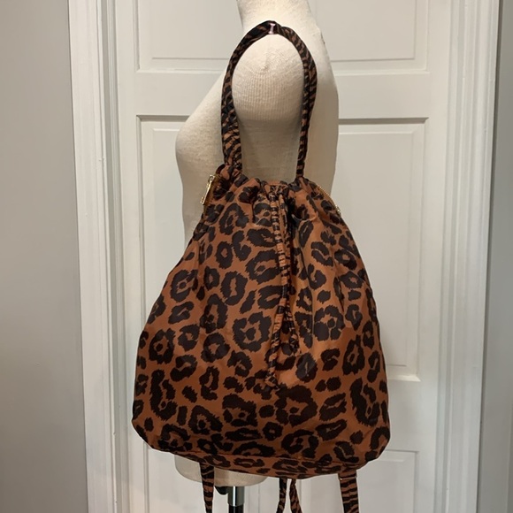 Vince Camuto leopard print nylon convertible backpack/purse
